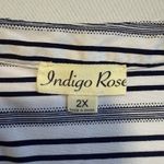 Indigo Rose Womens Black/White Stripe Pocket Zipper Front Sleeveless Top 2X # White Size XXL Photo 7