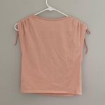 American Eagle Outfitters Pink Cinch Shoulder Tee Size Medium Photo 3
