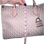 Guess Los Angeles Large All Over Logo Tote Double Handle Light Pink Lock NWOT Photo 7