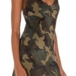 Alice + Olivia  camo mini dress with small cowl neck. Sexy.‎ Small. Camouflage Photo 0