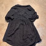 Pretty Good  Y2K MallGoth Grunge Black lace button up Blouse Size Large Photo 2