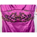 NWT Mandalay Oleander Purple Satin Beaded Short Cocktail Dress Womens Size 10 Photo 6