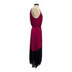 Shelby & Palmer Goddess Halter ColorBlock Sundress Sz 12 Magenta Black Boho Chic Photo 2
