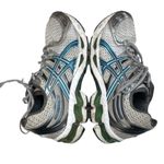 ASICS Gel-Kayano 16 Running Shoes White Blue Silver Size 10.5 Photo 3