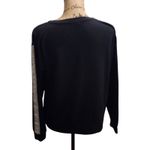 Flora Black Long Sleeve Sweatshirt with Lace Trim Detail Photo 6