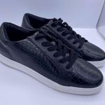 Katy Perry crocodile lace up luxe sneakers black/white women Size 7 1/2 Photo 11