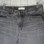 Madewell  9” Mid-Rise Skinny Distressed Black Denim Jeans Raw Hem Womens 30 Photo 3