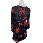 Way-In  Multicolor Floral Paisley Embroidered Keyhole Long Sleeve Mini Dress S Photo 1