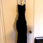 ZARA Draped Ruched Midi Black Dress Front Split Bloggers Size S Photo 11
