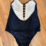 Cleobella TURQUOISE | Halter Neck Gold Embroidered Swimsuit | Size Large Photo 2