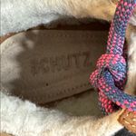 Schutz  Brown Leather Winter Boots with Purple Laces Photo 2