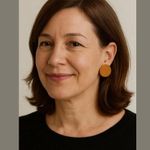 Women's IG Brown Polymer Clay Round Stud Earrings One Size Photo 0