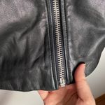 Madewell  Washed Leather Motorcycle Jacket in true black size XS Photo 10