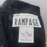 Rampage NWT Vintage Sexy Long Black Dress Sequined Back Straps, Side Slit 90s Photo 5