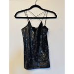 EXPRESS Y2K  Criss-Crossed Back Sequin Top Size Small Photo 2