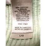 Adonna Lounge Set Green Ribbed Tank Top Shorts Navy Embroidery Size Large Photo 10