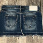 Adidas NWOT distressed dark denim mini skirt w/ white stitching - 26/27 Photo 1