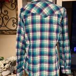 Bit & Bridle  women’s long sleeve plaid western cowboy button-down shirt size XL Photo 4