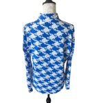 Ibkul Womens Blue Golf Top Long Sleeve Mesh Athletic Large Photo 1