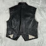 Free People  Vest Womens‎ Medium Black Faux Vegan Leather Asymmetric Moto Biker Photo 2