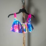 Kohlโs Tie Dye Ruffle Bikini Top Size Medium Womenโs Size L Photo 1