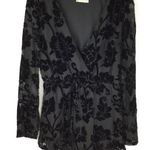 Altar'd State Black Velvet Romper Photo 0