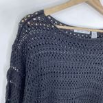 eight eight eight Black Long Sleeve Knit Cotton Sweater Women's Size Large L Photo 3