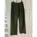 Anthropologie Maeve Collette Olive Green Wide Leg Cropped Ankle Length Trousers Photo 2