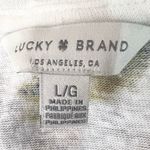 Lucky Brand Linen Blend Yellow Rose White Floral Casual T-Shirt Top Size Large Photo 5