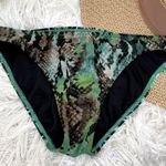 Women’s Python Print Low Rise Bikini Swimwear Bottoms Photo 0