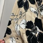 Dotti Black & Beige Floral Jumpsuit adjustable straps and zipper closure Tan Size 10 Photo 3