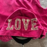 Papaya  Y2K LOVE Full Zip Hoodie Sweatshirt Velour Sequins Women’s Sz S GUC Photo 3