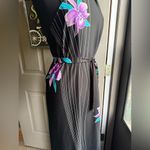 Vintage Pebble Sand Hawaii wrap halter tropical floral maxi dress, size medium Purple Photo 4