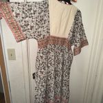 ZARA  Beige and Red Floral Maxi Dress Photo 4