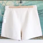 Guess NEW  Cream + Silver Tweed Shorts SZ L Photo 4