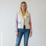 Endless Rose NEW Anthropologie  Cropped Color Block Blazer Size S Photo 1