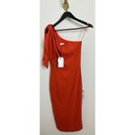 Dress the Population Tiffany One-Shoulder Midi Dress in Poppy Size Small NWT Photo 3
