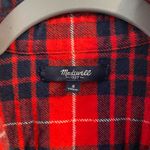 Madewell Womens Red Blue Plaid  Flannel Style Button Down Shirt Size‎ Small Photo 1