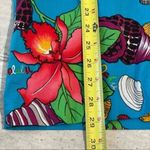 Hilo Hattie Hawaiian Shirt Button Down Blue Floral Vintage Shirt Size L Photo 3