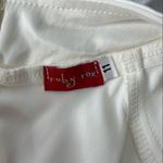 Ruby Rox New White One Shoulder Pocketed Dress with Flower Detail size 11 Photo 6