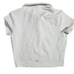 Alo Yoga  Polo White Collared Crop T-Shirt Size: S Photo 4