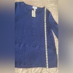 Peck & Peck Ultramarine M Gallery Opening 3/4 Sleeve Cotton Blend Blouse NWT Photo 7