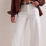 Free People NWT We The Free Libre Wide-Leg Jeans - Island lights ivory - 31 Photo 0