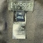 Enfocus Studio  Black & Cream Solid & Stripes Dress Size 14 Photo 1