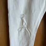 frame denim Frame Le Garcon Jeans Womens 28 Ivory Linen Cotton Straight Leg‎ Distressed Photo 4