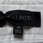 Talbots  White Heritage‎ Cotton Blend Pants 14 Ankle Casual Stretch Lightweight Photo 4