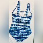 Speedo Blue Tie-Dye Large Woman’s  Swimsuit Photo 1