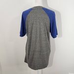 Women's University of Memphis Tigers Gray Raglan Short Sleeve Tee Size Medium Blue Photo 3
