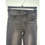 Risen Jeans Mid Rise Slim Straight Black Women's Size 1 25 Waist Stretch Photo 2
