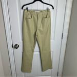 We Wore What  revolve faux leather green‎ oat kick flare pants size 27 minimalist Photo 1